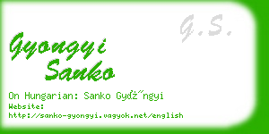 gyongyi sanko business card